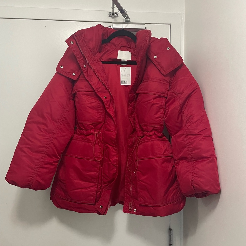 H&M Red Puffer Jacket new with tags